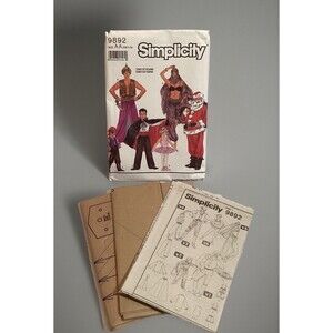 SIMPLICITY Pattern Adult Size AA - S M L Costumes #9892 Uncut Santa Clause Genie